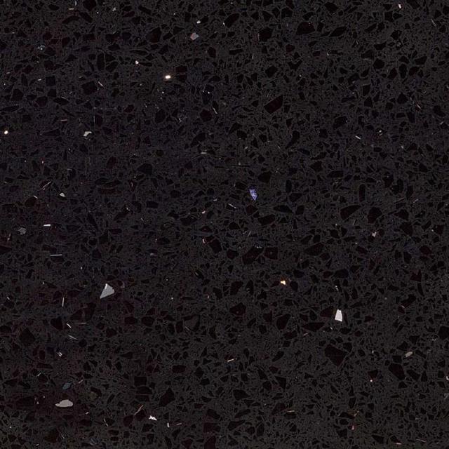 Sparkling Black Quartz  Kitchen and Bathroom Countertops by TC Discount Granite