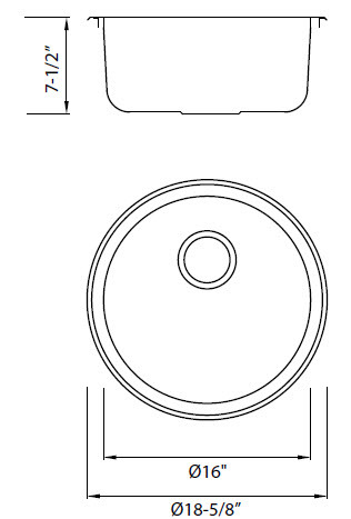 KG-465 Bar Prep Sink Diagram