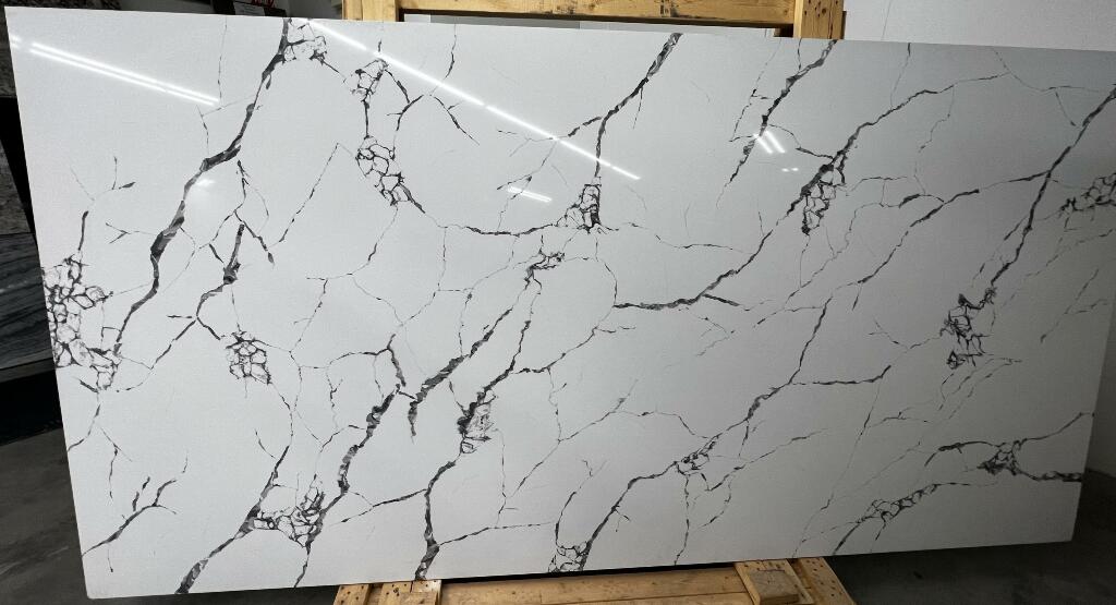 Calcutta Slate Quartz Countertop by Twin City Discount Granite